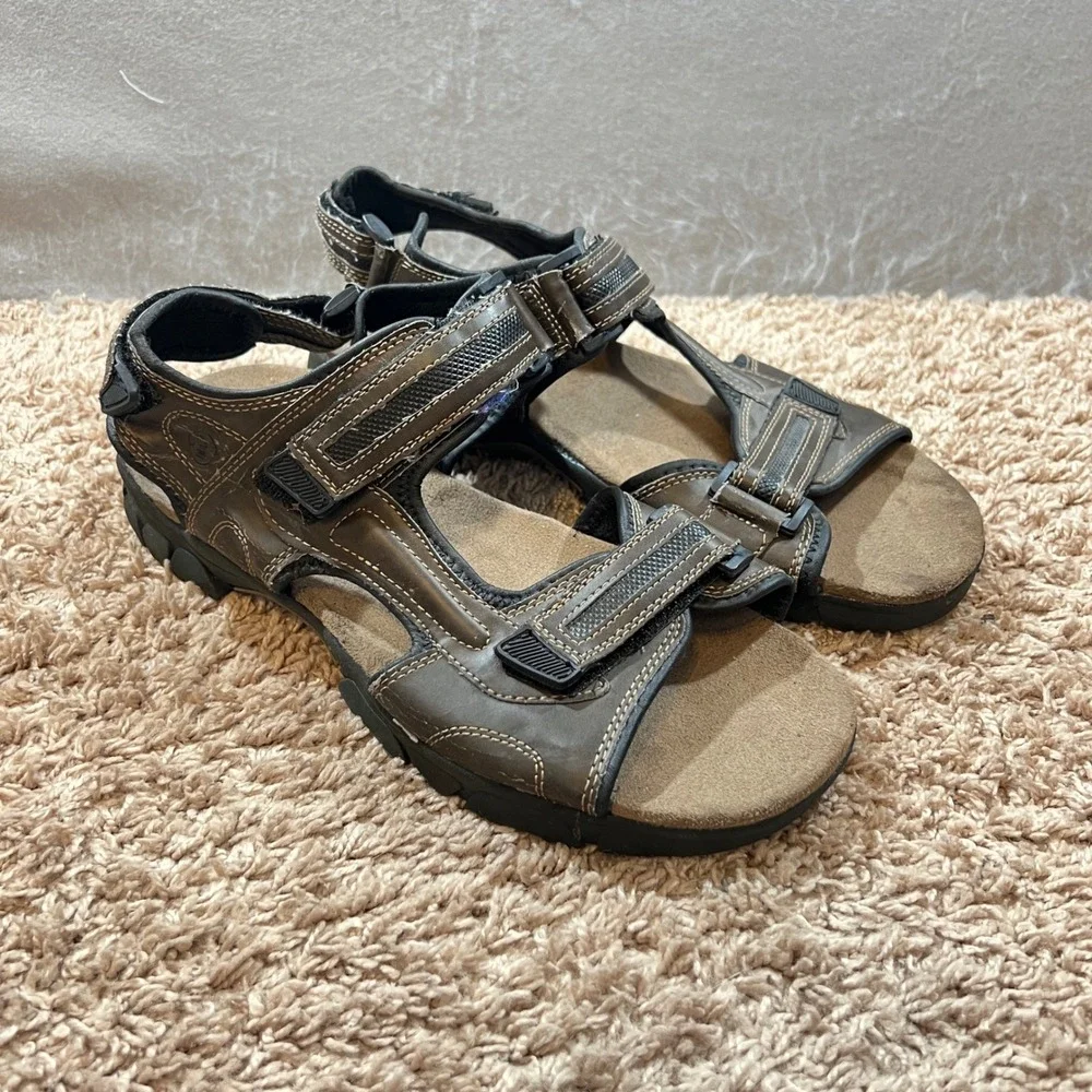 788|Coleman Adjustable Triple Strap Outdoor Gorpcore Sport Sandals Brown Mens 11